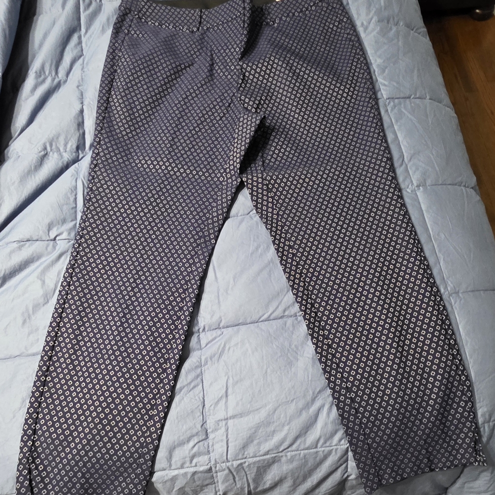 M Patterned Pants - Navy and White